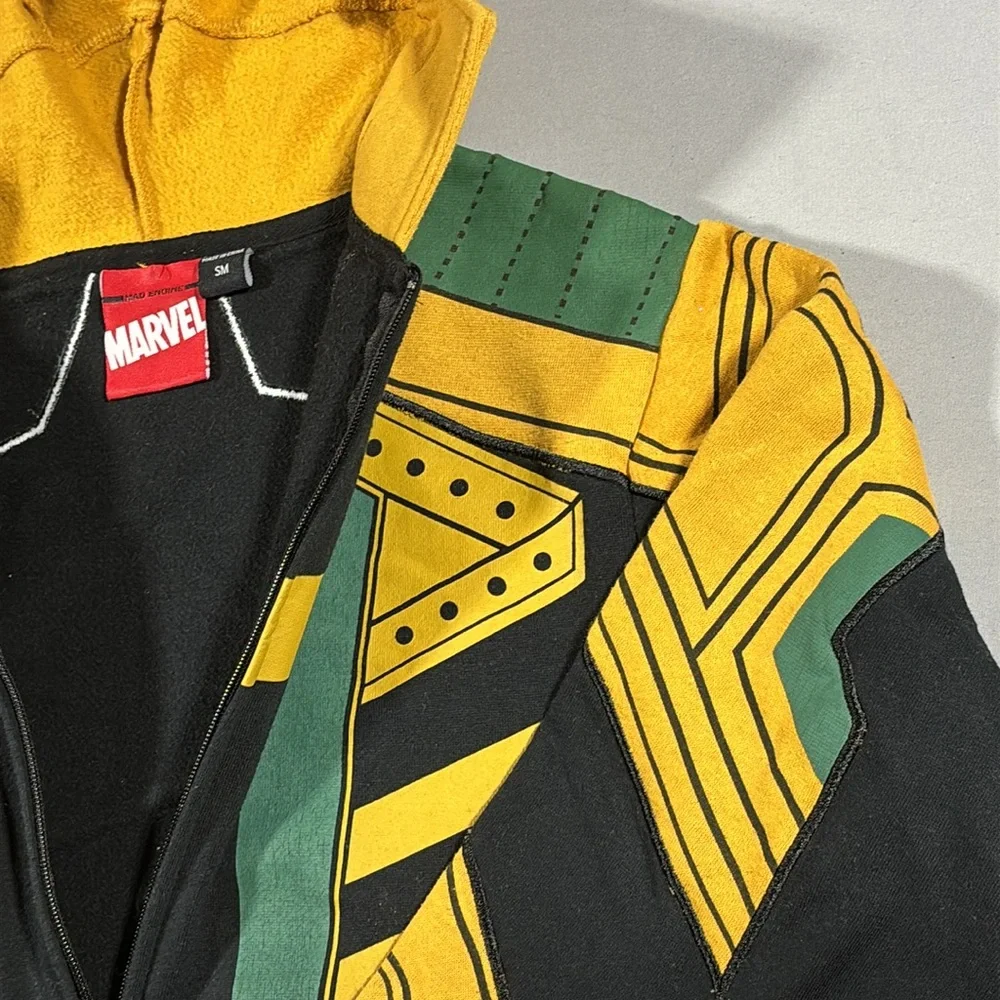 Marvel Loki Hoodie with High Collar and Horns S/M Unisex - Picture 5 of 8